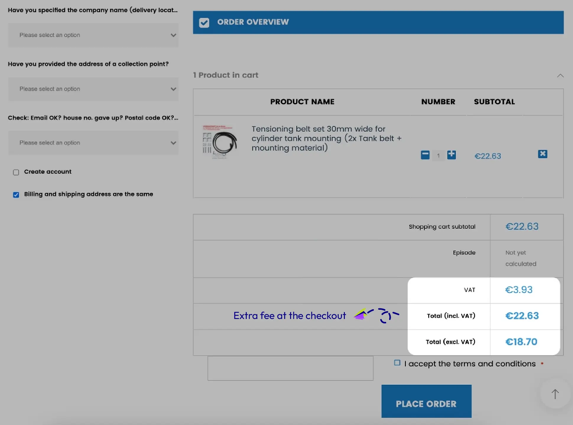 magento 2 extra fee extension